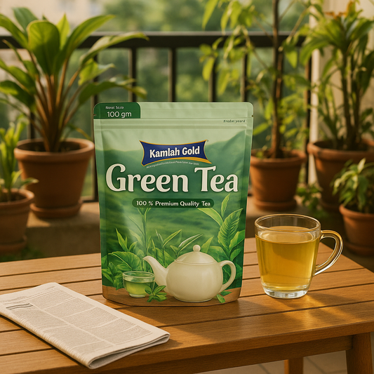 Kamlah Gold Green Tea – A Refreshing Sip of Wellness