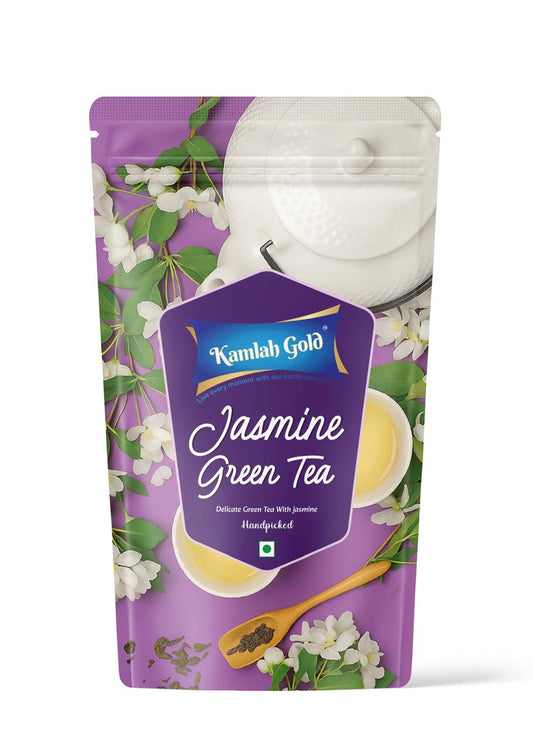 Gold Jasmine Green Tea | Handpicked Green Tea with Natural Jasmine Aroma