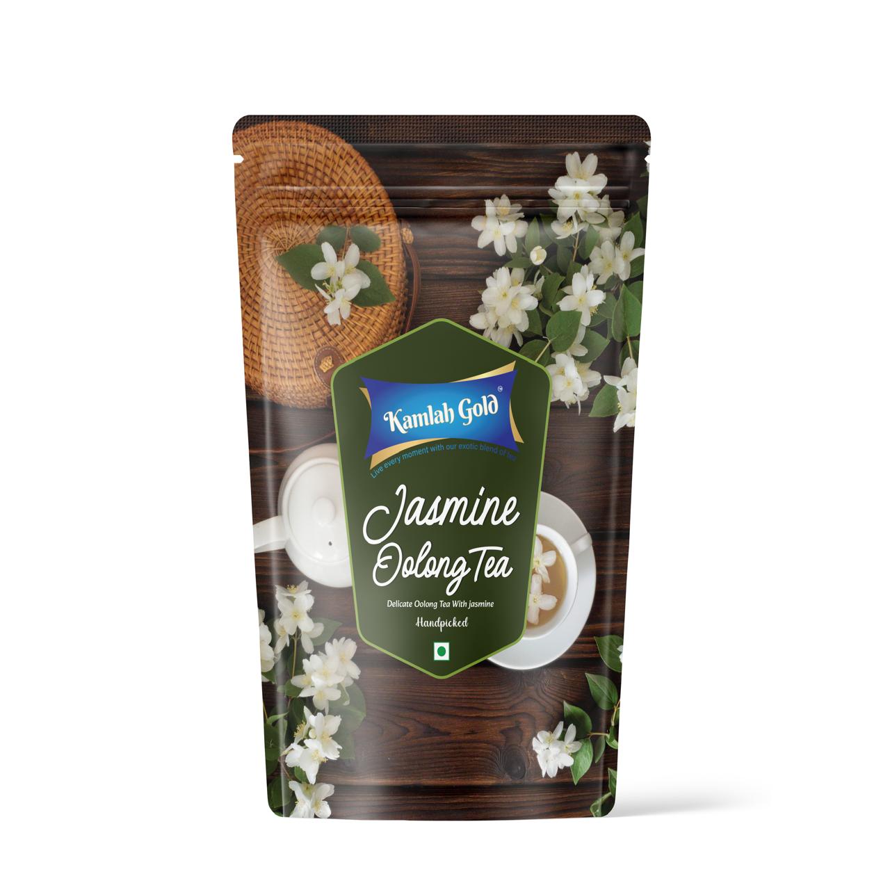 Kamlah Gold Jasmine Oolong Tea — Fragrant Handpicked Oolong Infused with Jasmine