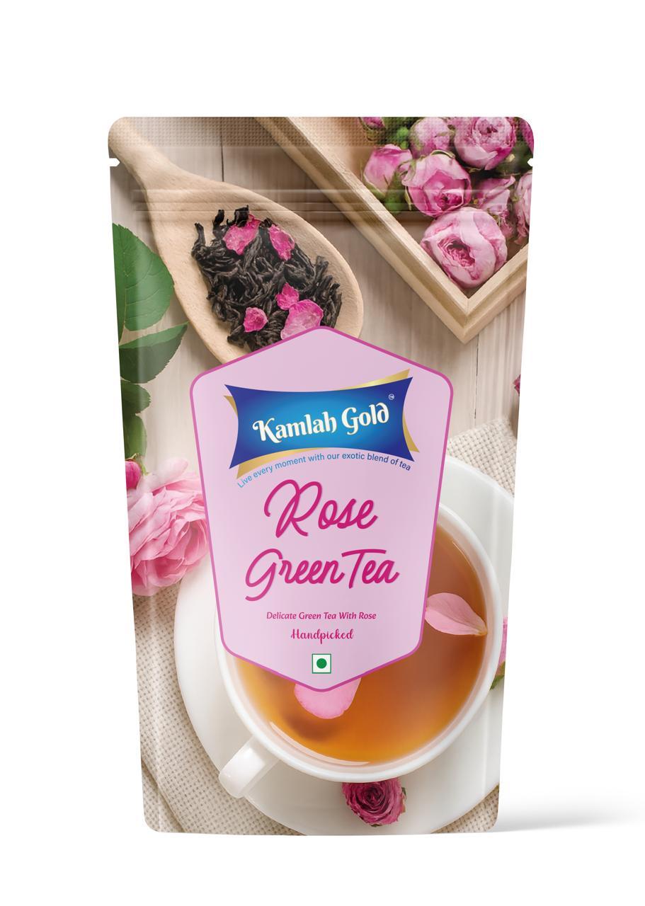Rose Green Tea | Handpicked Green Tea with Natural Rose Petals | Aromatic & Refreshing Herbal Tea