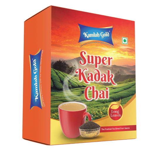 Kamlah Gold Super Kadak Chai – Long Leaf Premium Tea (250gm)